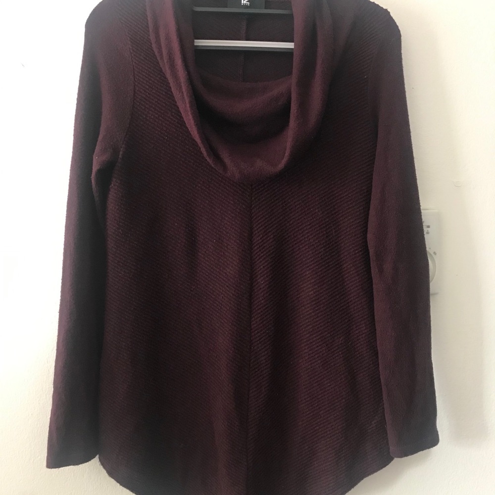 Soft Burgundy Cowl Neck Sweater